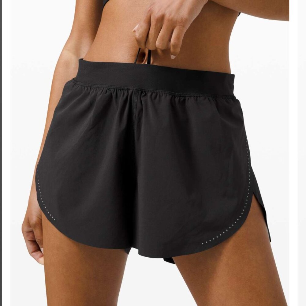 Lululemon Find Your Pace HR Lined Shorts 3” Black Sz 6 Womens Swift Running - Picture 2 of 16